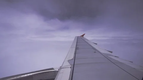 View from the plane window Stock Footage 117221195