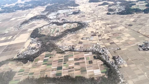 View from the plane window to Japan. Stock-Footage 263356152