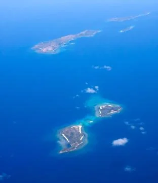 View from plane window philippines Stock Photos