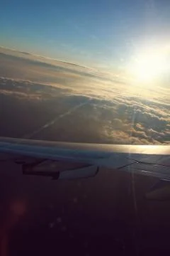 View from a Plane Window Foto stock