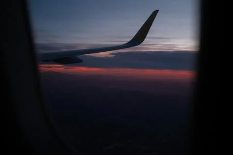 View from a Plane window Stock Photos