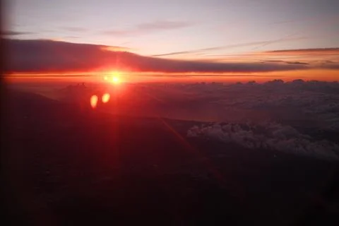 View from a Plane window Stock Photos