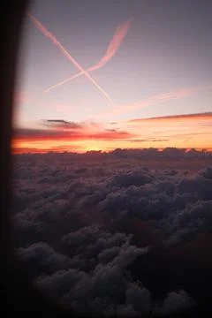 View from a Plane window Stock Photos
