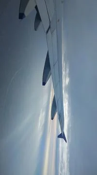 View from plane window. Sky view from plane window. Stock Photos