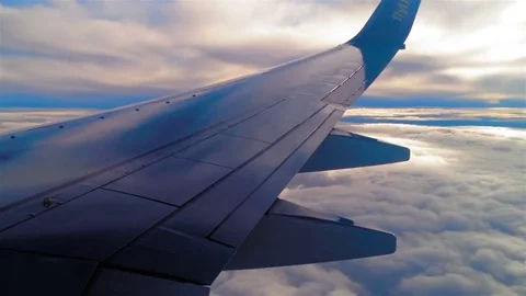 View from the plane window. timelapse. Stock Footage 72382285