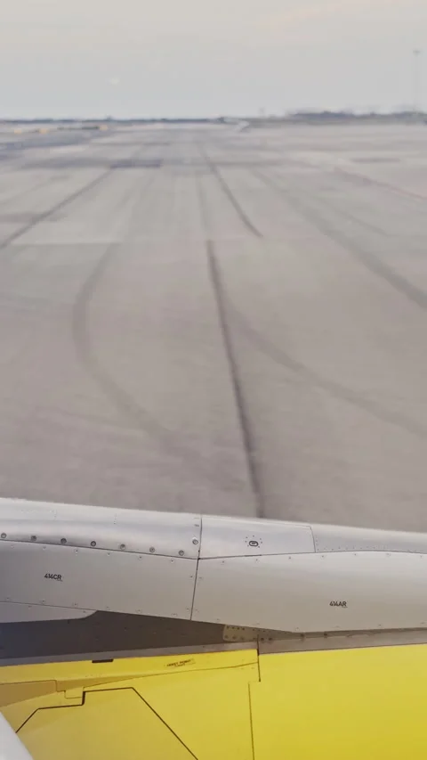 View from a plane window in vertical Stock Footage 283144568