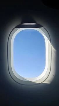 View from a plane window while traveling. Stock Photos