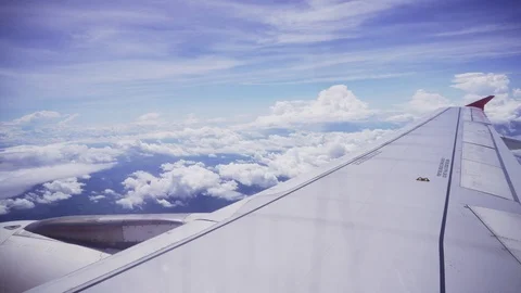View from the plane window100485700 Stock Footage 115262692