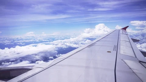 View from the plane window100486096 Stock Footage 115585726