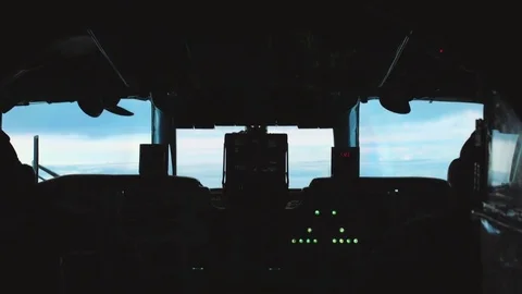 View from plane's cockpit Vídeos de archivo 75175536