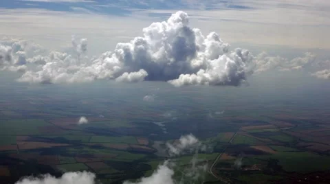 View from the plane's window Stock Footage 52101241
