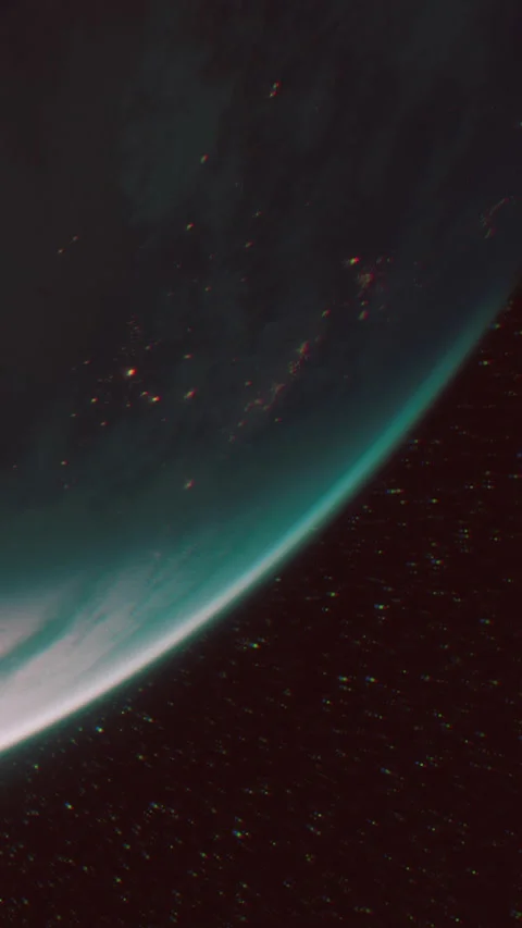 View of a planet and stars from space with focus on surface details Stock Footage 344959169