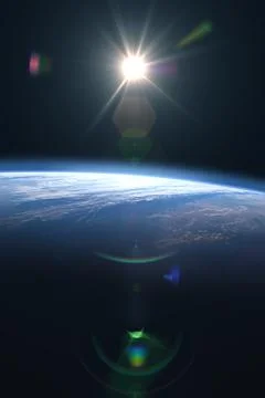 View of Planet Earth from Space. Stock Photos