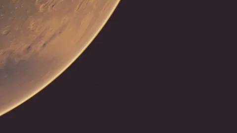 View of a planet taken from space showing surface details and shadows Stock Footage 343936560