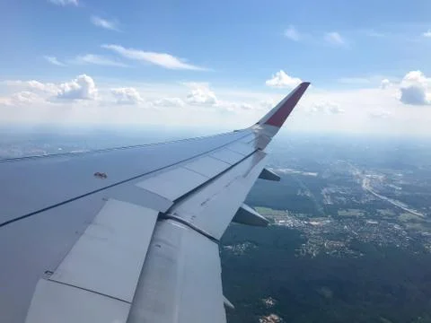 The view from the planeto beautiful clouds Foto stock