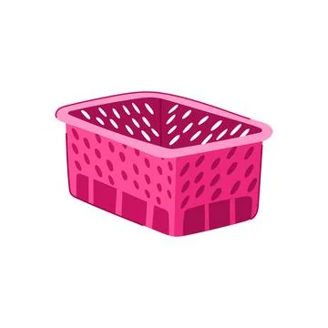 View plastic crate cartoon vector illustration Illustrazione stock