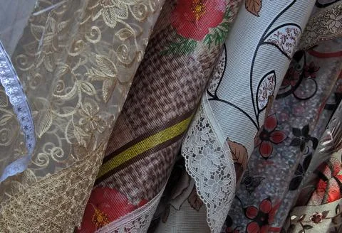 View of plastic table cloth texture background Фото