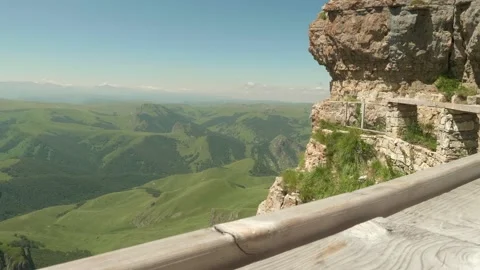 View of plateau Bermamyth from view point. Touristic place. Stock Footage 139719630