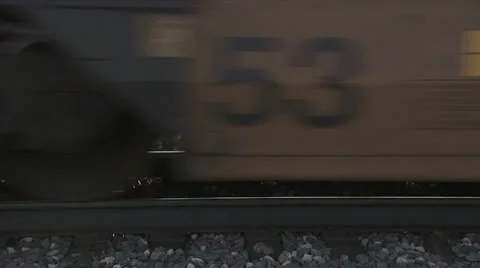 View of Platform of A Moving Freight Train 2 Video stock 19048417