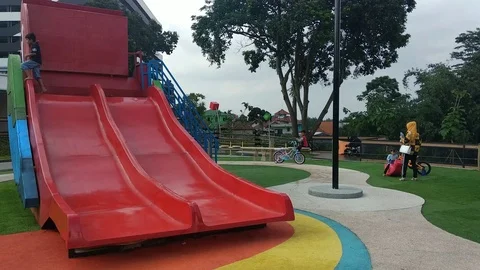 A View Of A Playground Park Stock-Footage 125191156