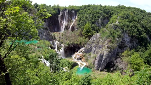 View Of Plitvice Lakes National Park In Croatia Stock Footage 252127204