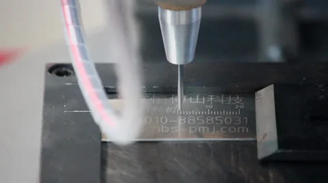 View of pneumatic marking machine Stock Footage 38017937