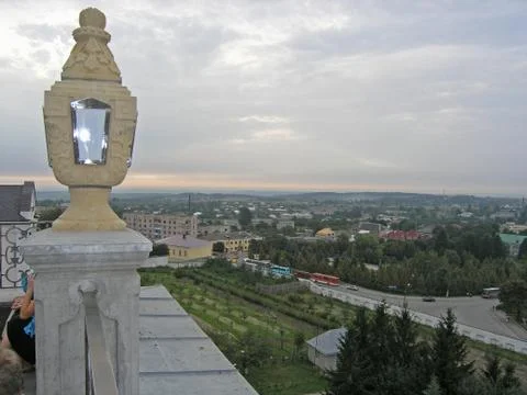 View from Pochaev Mountain to Pochaev Stock Photos