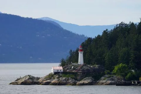 A view of Point Atkinson Lighthouse, Canada Stock Photos