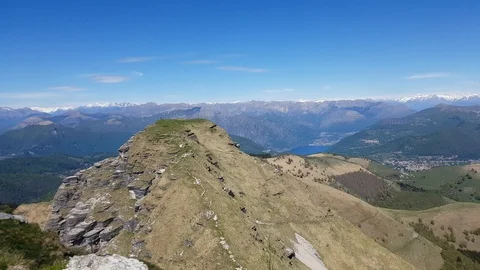 View point from the Monte Generoso, Ticino, Switzerland Stock Footage 129971518