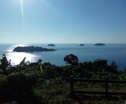 View point ocean islands Stock Photos