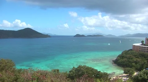 View from Point Pleasant Resort St Thomas Stock-Footage 49081397