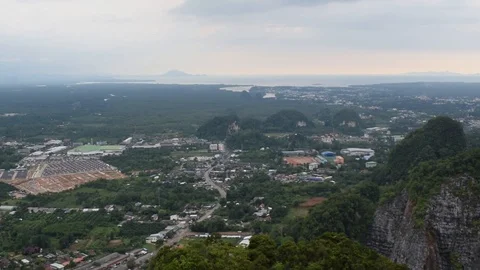 View Point at Tiger Cave Temple, Krabi Province Video stock 89566243