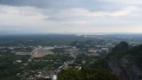 View Point at Tiger Cave Temple, Krabi Province Video stock 89566295