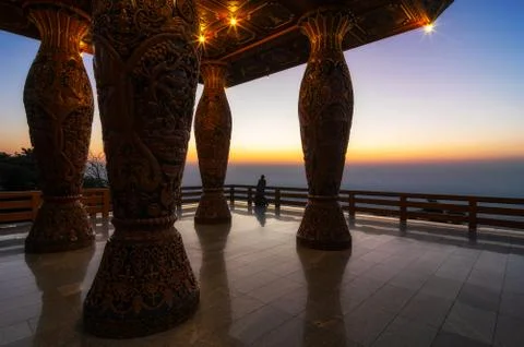 View point on Wat Phra That Doi Suthep. Foto stock