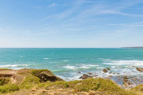 View of Pointe du Payre beach, Jard sur mer, France Stock Photos