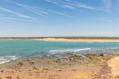 View of Pointe du Payre beach, Jard sur mer, France Stock Photos