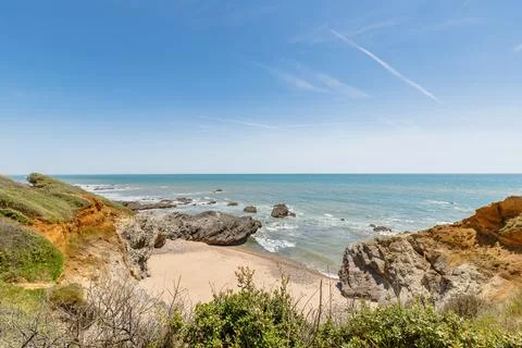 View of Pointe du Payre beach, Jard sur mer, France Stock Photos