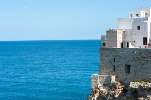 View of Polignano a mare. Bari Stock Photos