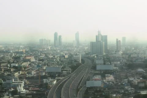View pollution in the city Fotos Stock