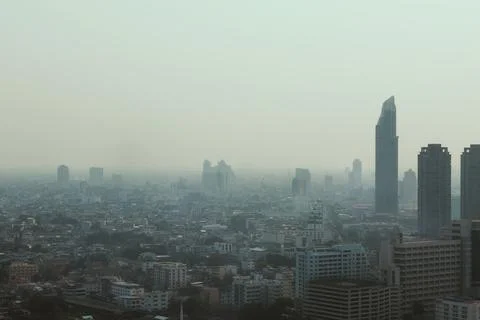 View pollution in the city. Foto stock