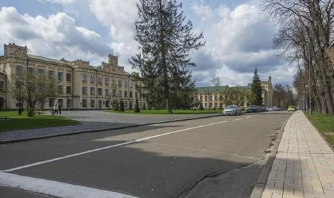 View of the Polytechnic Institute in Kyiv 库存照片
