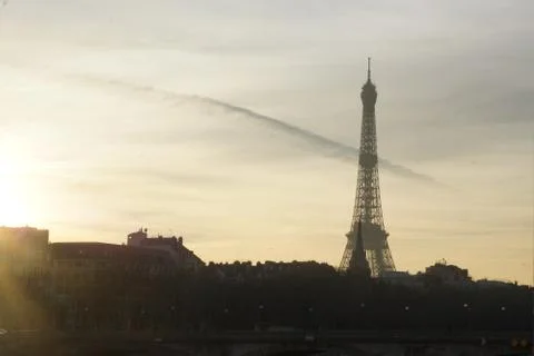 VIEW OF THE PONT ALEXANDRE III WITH THE EIFFEL TOWER - FRANCE Stock Photos