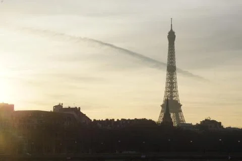 VIEW OF THE PONT ALEXANDRE III WITH THE EIFFEL TOWER - FRANCE Stock Photos