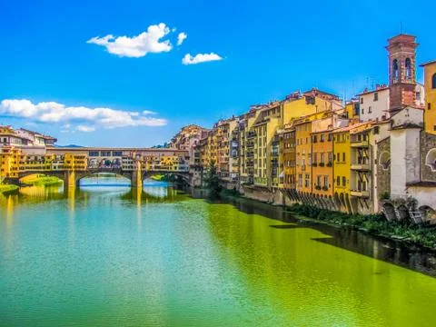 View of the Ponte Vecchio (Old Bridge) in Florence, Italy Stock Photos