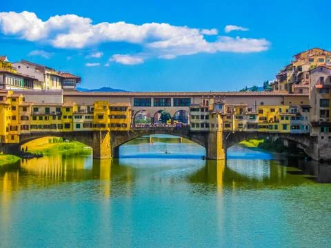 View of the Ponte Vecchio (Old Bridge) in Florence, Italy Stock Photos