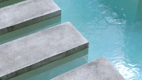 View of the pool and steps Stock Footage 265988318