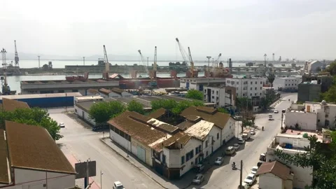 View of the port annaba city Stock Footage 152051553