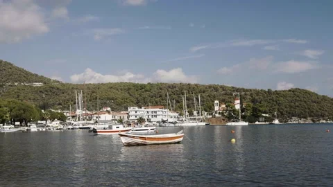 View of port Epidaurus Stock Footage 165165062