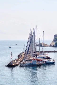 View on port of Greece Stock Photos