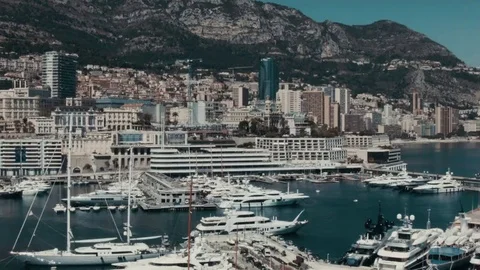 View of the Port in Monaco Video stock 69171690